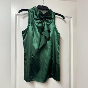 Green sleeveless blouse